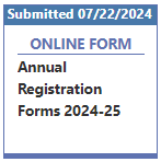 Image showing online form with a status of submitted